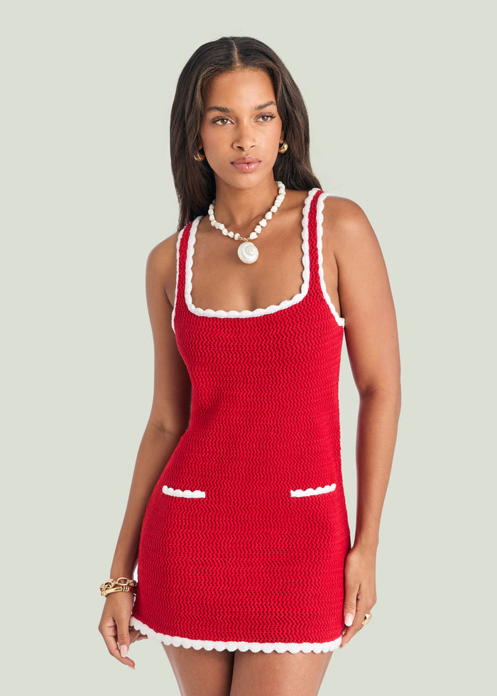 Brianna Crochet Mini Dress