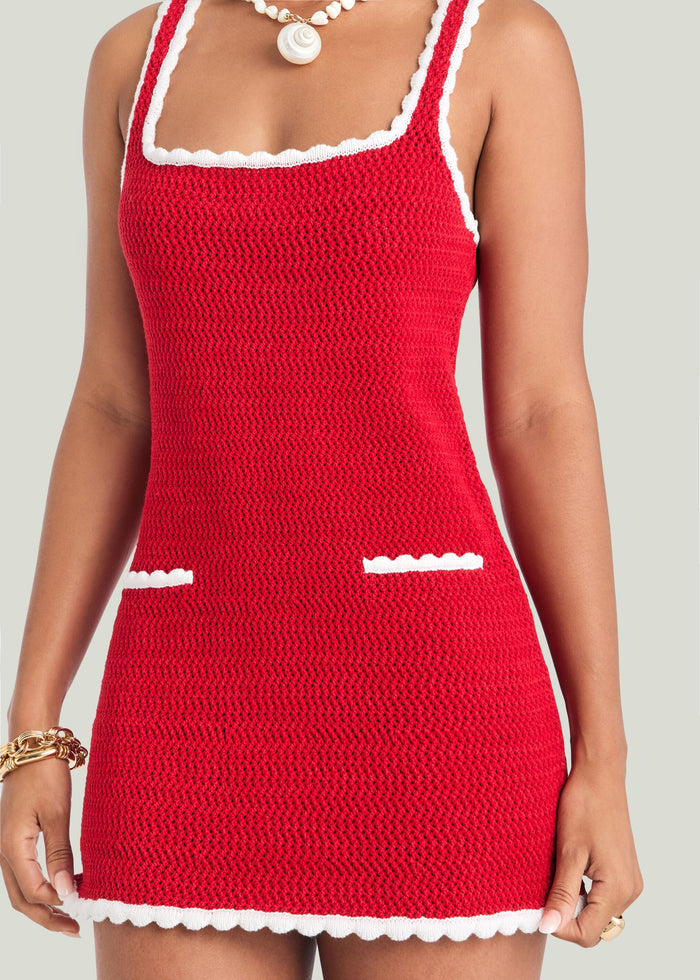 Brianna Crochet Mini Dress