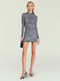 Moxey Ruched Mesh Mini Dress thumbnail image 1 of 5