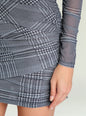 Moxey Ruched Mesh Mini Dress thumbnail image 2 of 5