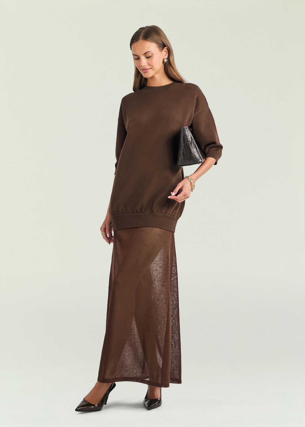long dress knit Arwen Maxi – SEROYA winter long sweater dress