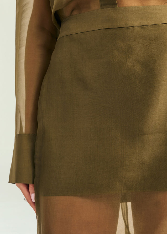 Elda Silk Midi Skirt