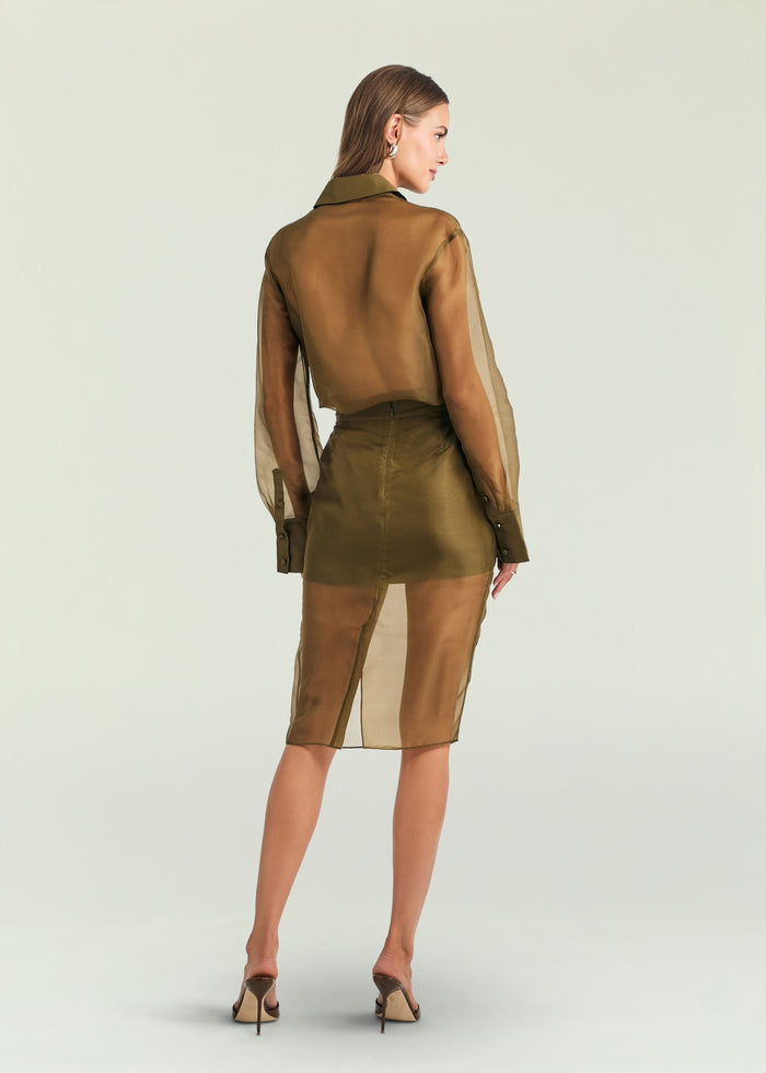 Elda Silk Midi Skirt