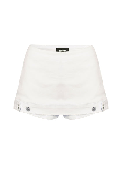【NONCODE】Serena Ribbon Denim Skirt SHENHE Women's Plus Size Denim Bow Skirt High Waisted A Line