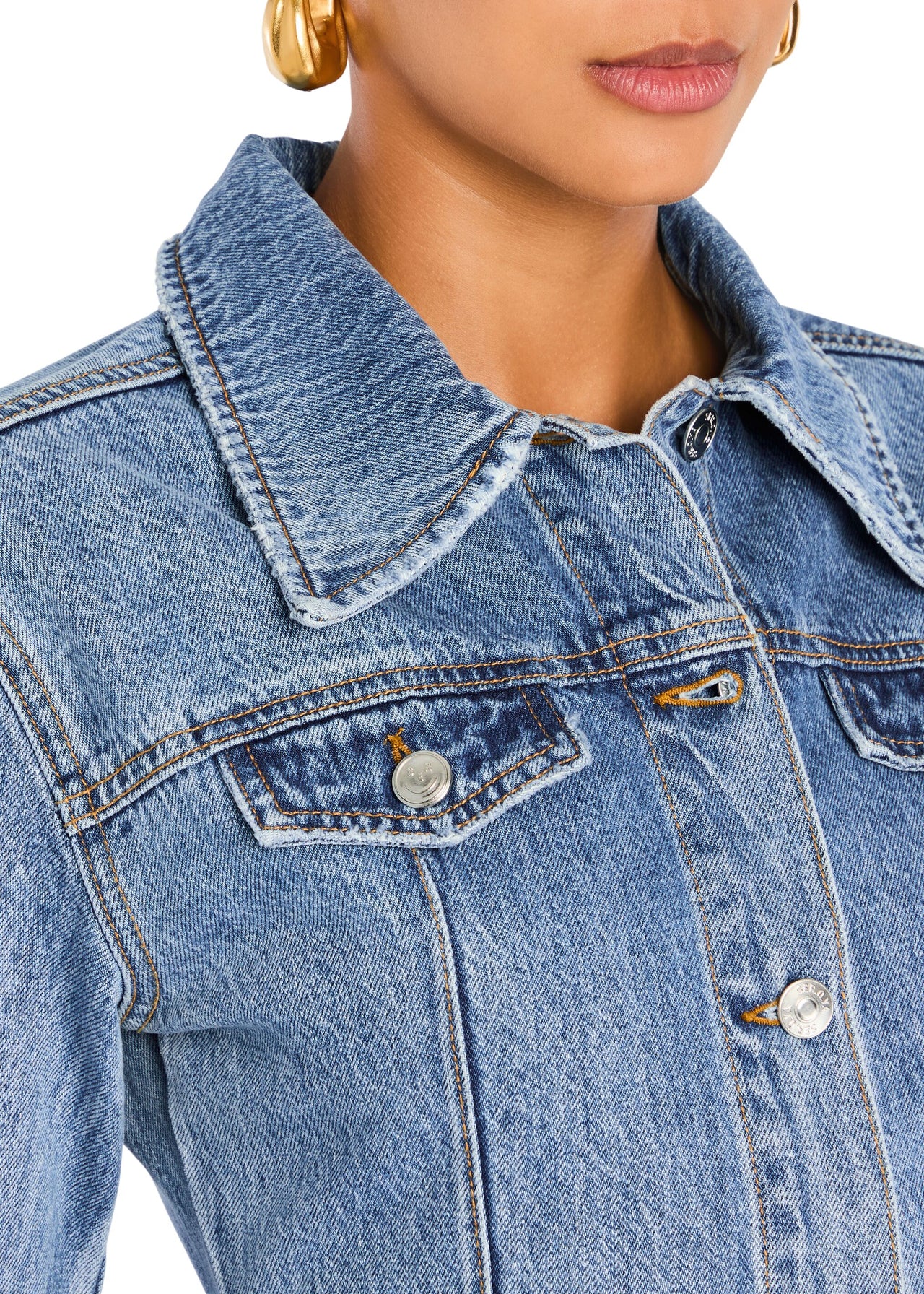 a line denim mini dress Erza A-line Mini Dress Blue Denim