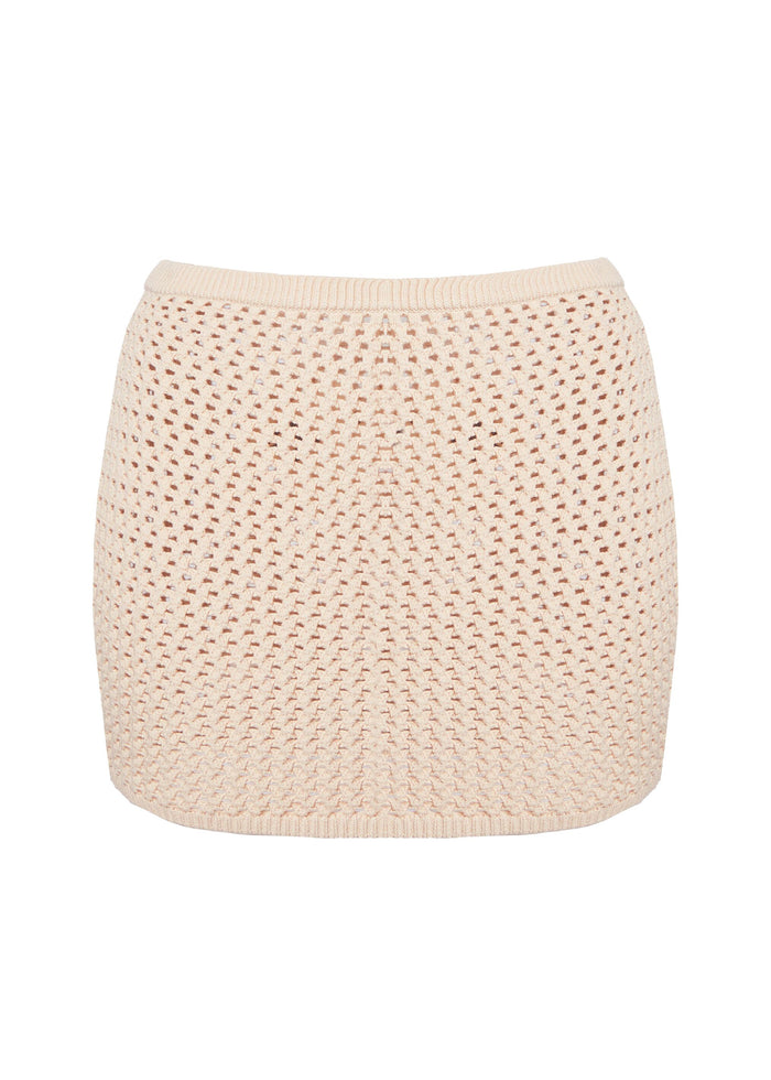 Bambi Knit Crochet Mini Skirt