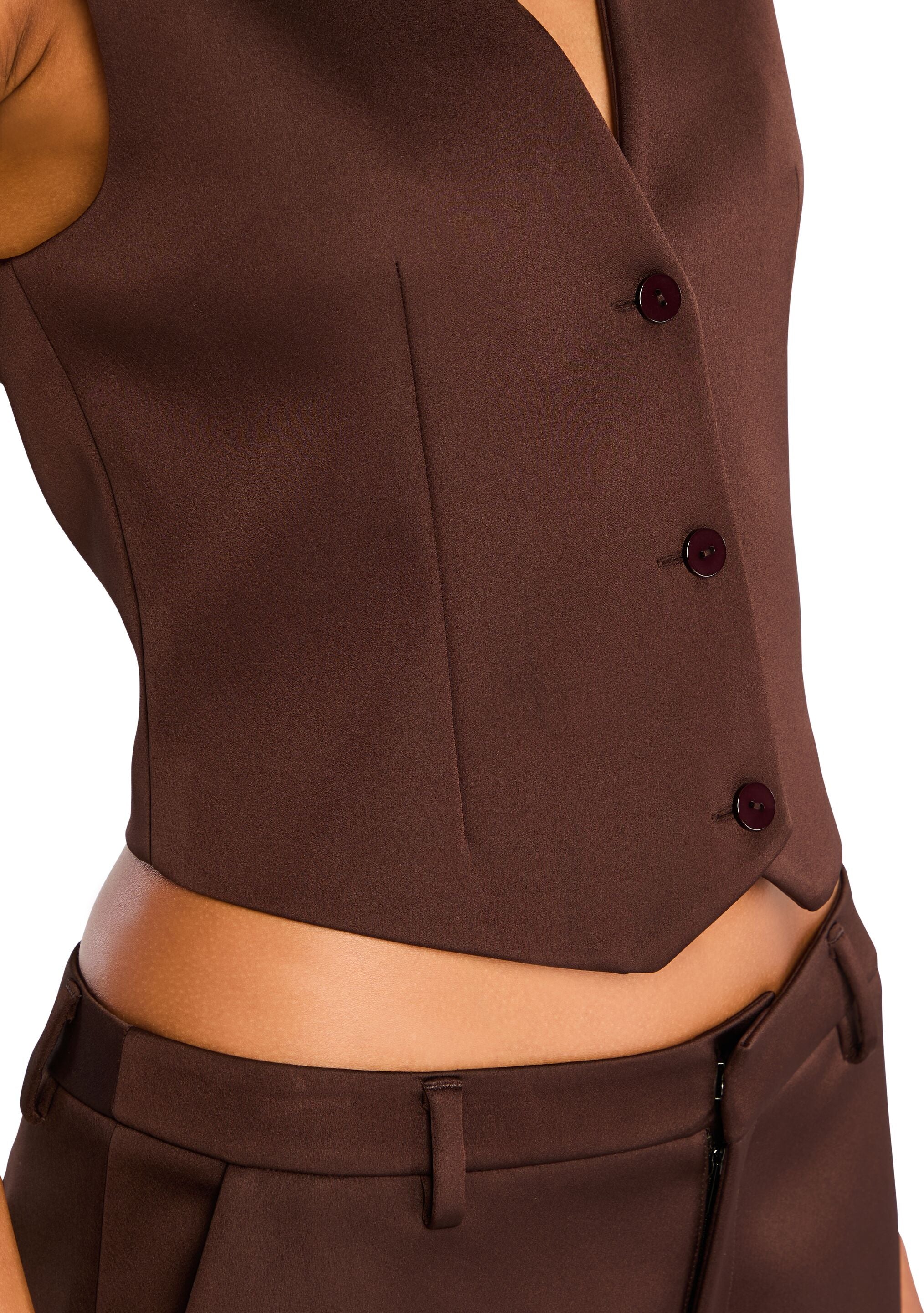 Edwina Satin Vest – SEROYA