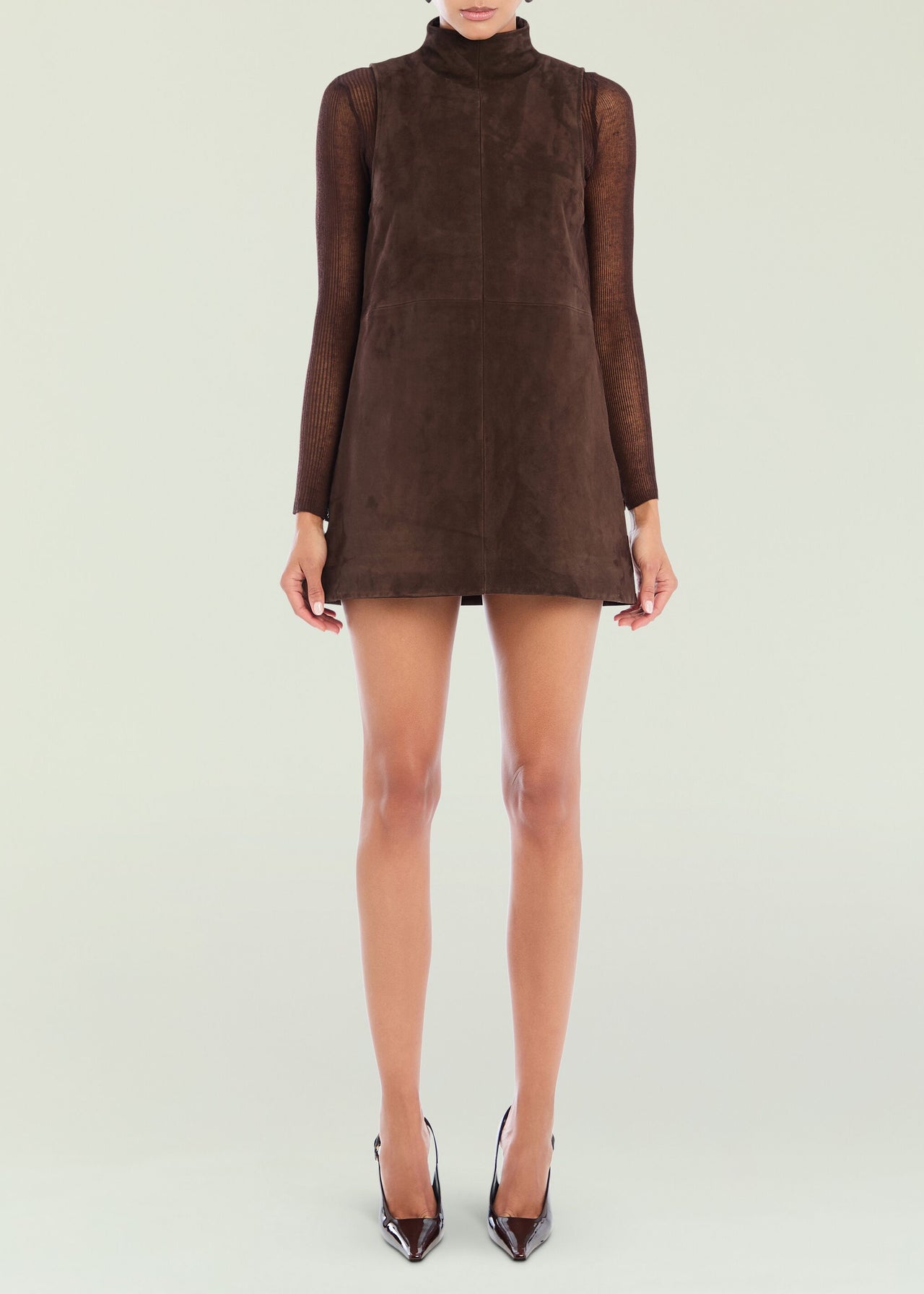SEROYA Carina Suede Mini Dress Medium SEROYA Carina Suede Mini Dress Medium