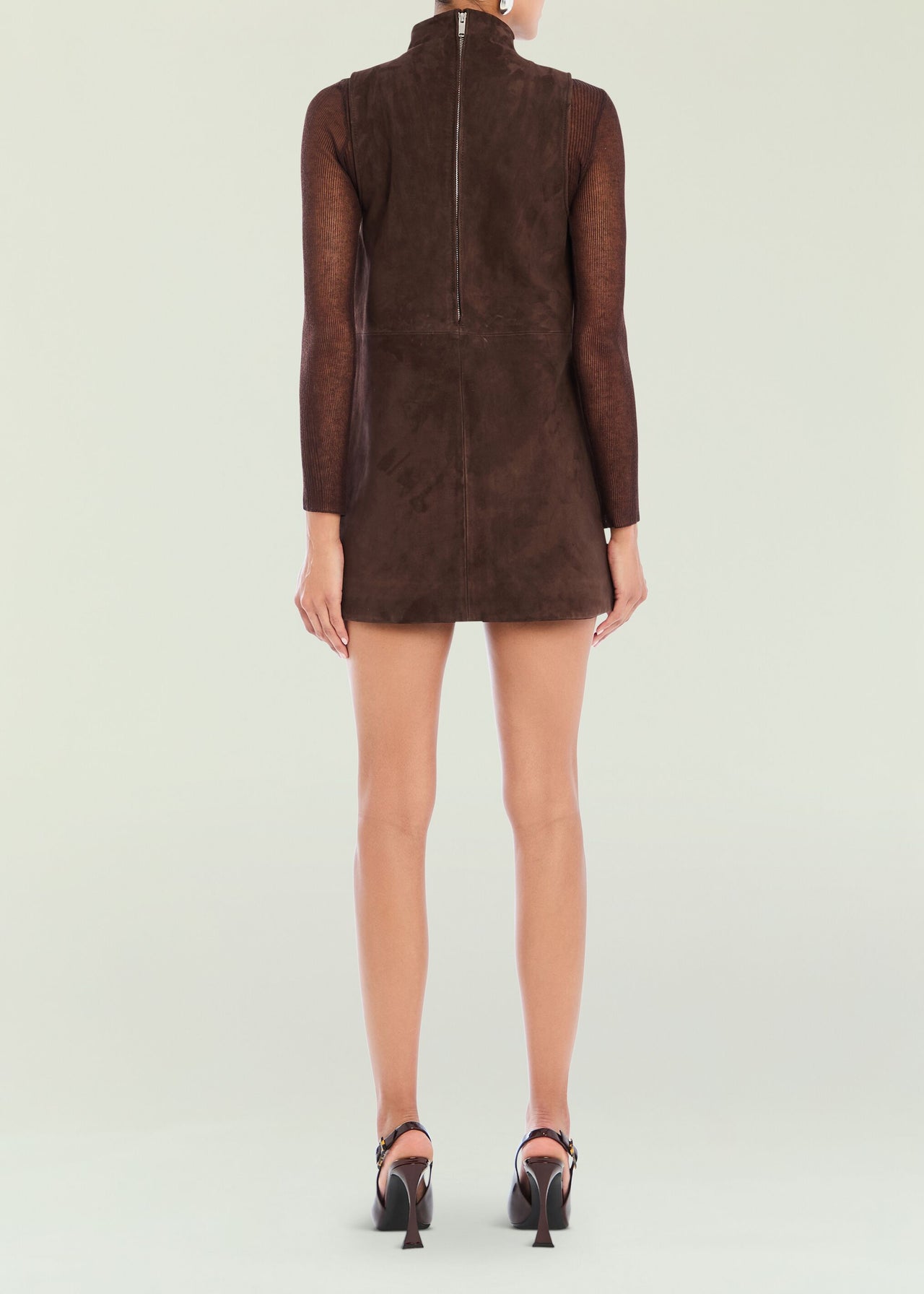 SEROYA Carina Suede Mini Dress Medium SEROYA Carina Suede Mini Dress Medium