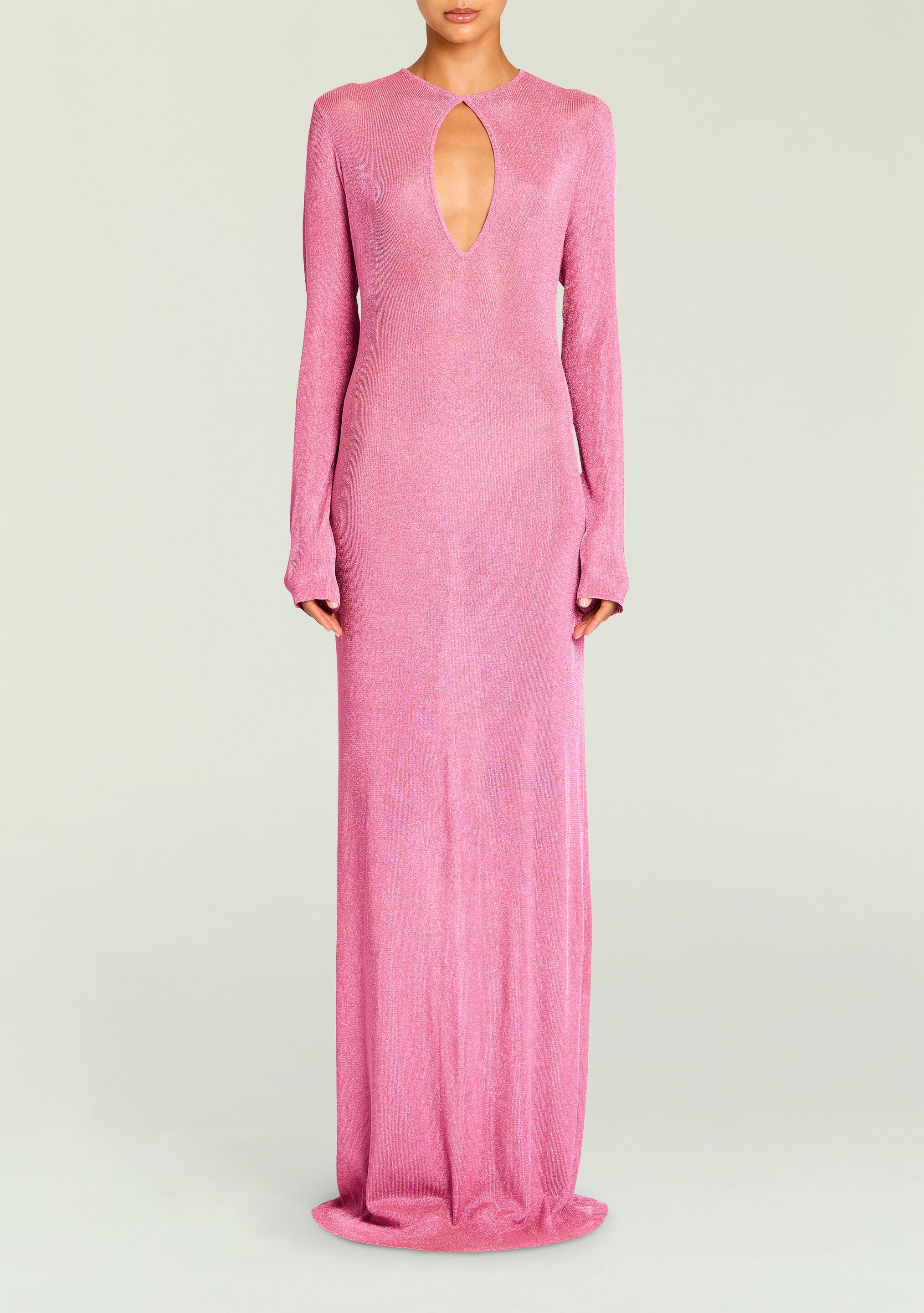Carmel Metallic Knit Maxi Dress – SEROYA