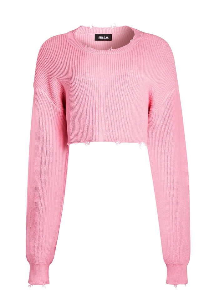 Daisy Cropped Knit Sweater