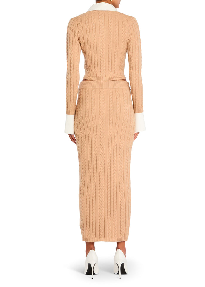 Prunella Cable Knit Skirt