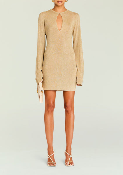 Emeri Metallic Knit Mini Dress – SEROYA