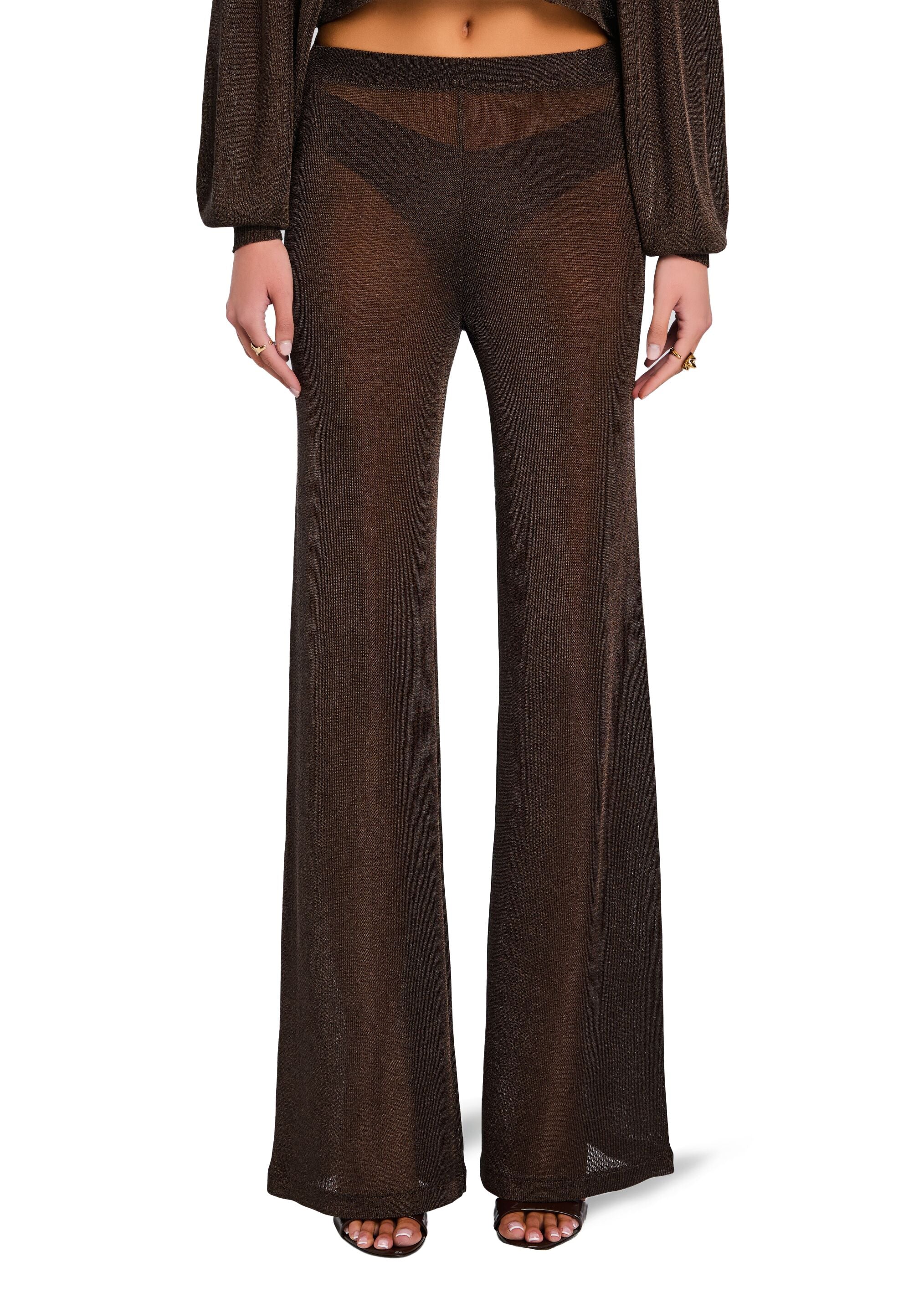 Sheldon Metallic Knit Pant – SEROYA