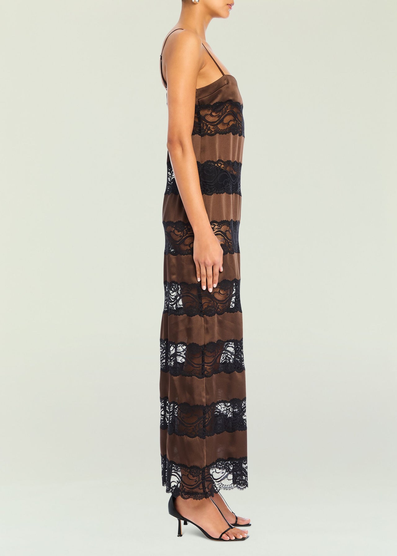 black maxi dress with brown sandals Lucca Bodice Maxi Dress LARGE main image 0