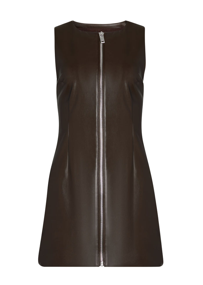 Aria Vegan Leather Mini Dress