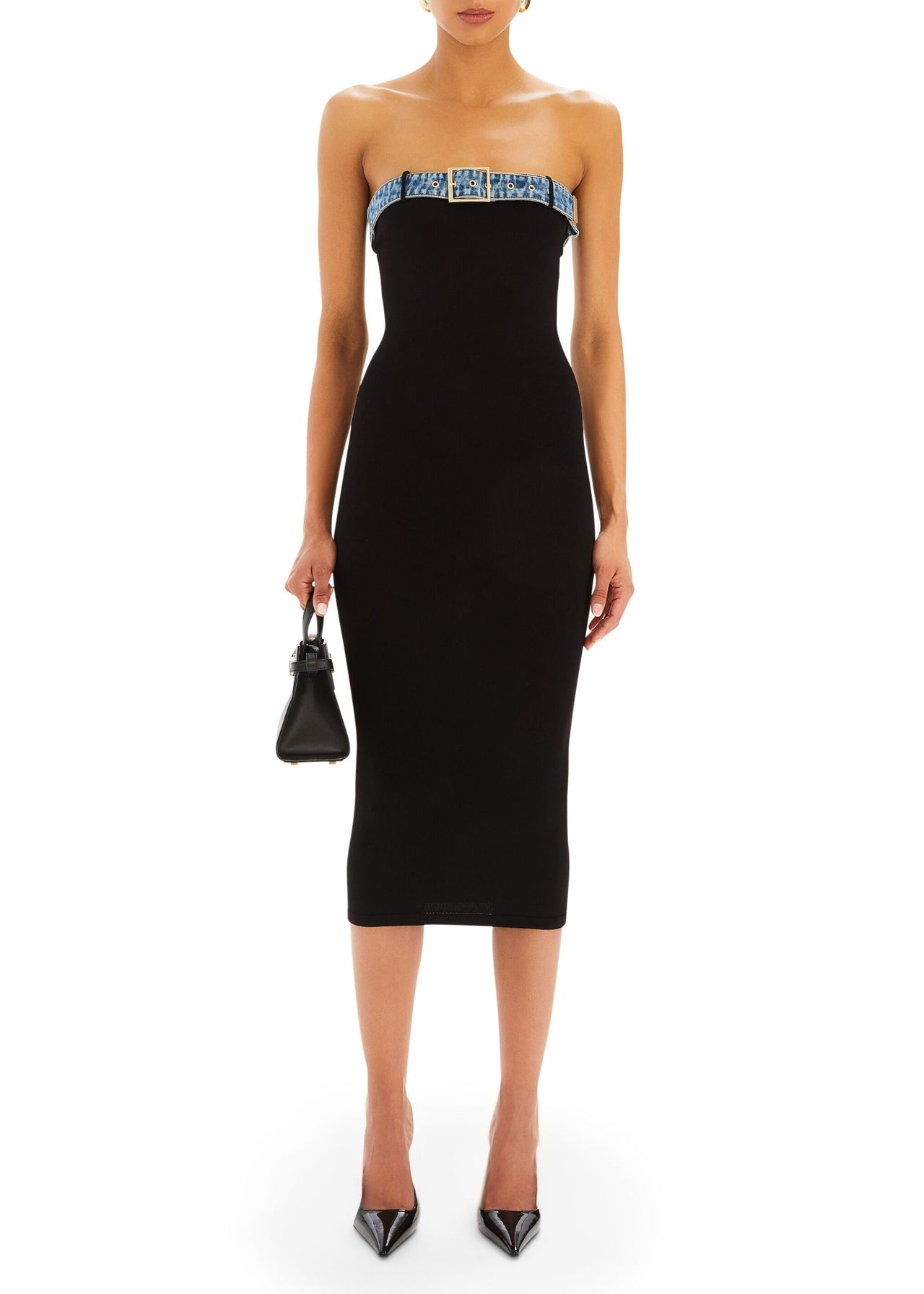Blanche Knit Denim Dress Blanche Knit Denim Dress