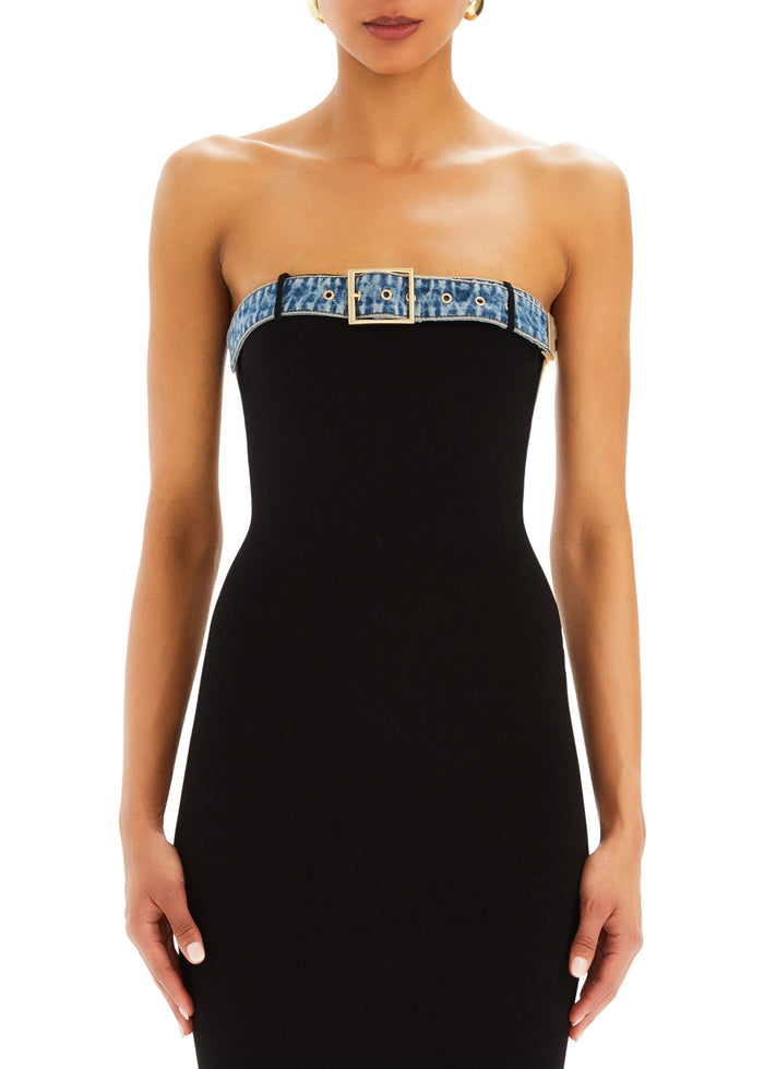 Blanche Knit Denim Dress