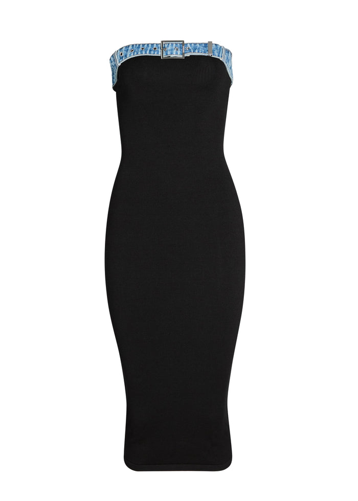 Blanche Knit Denim Dress