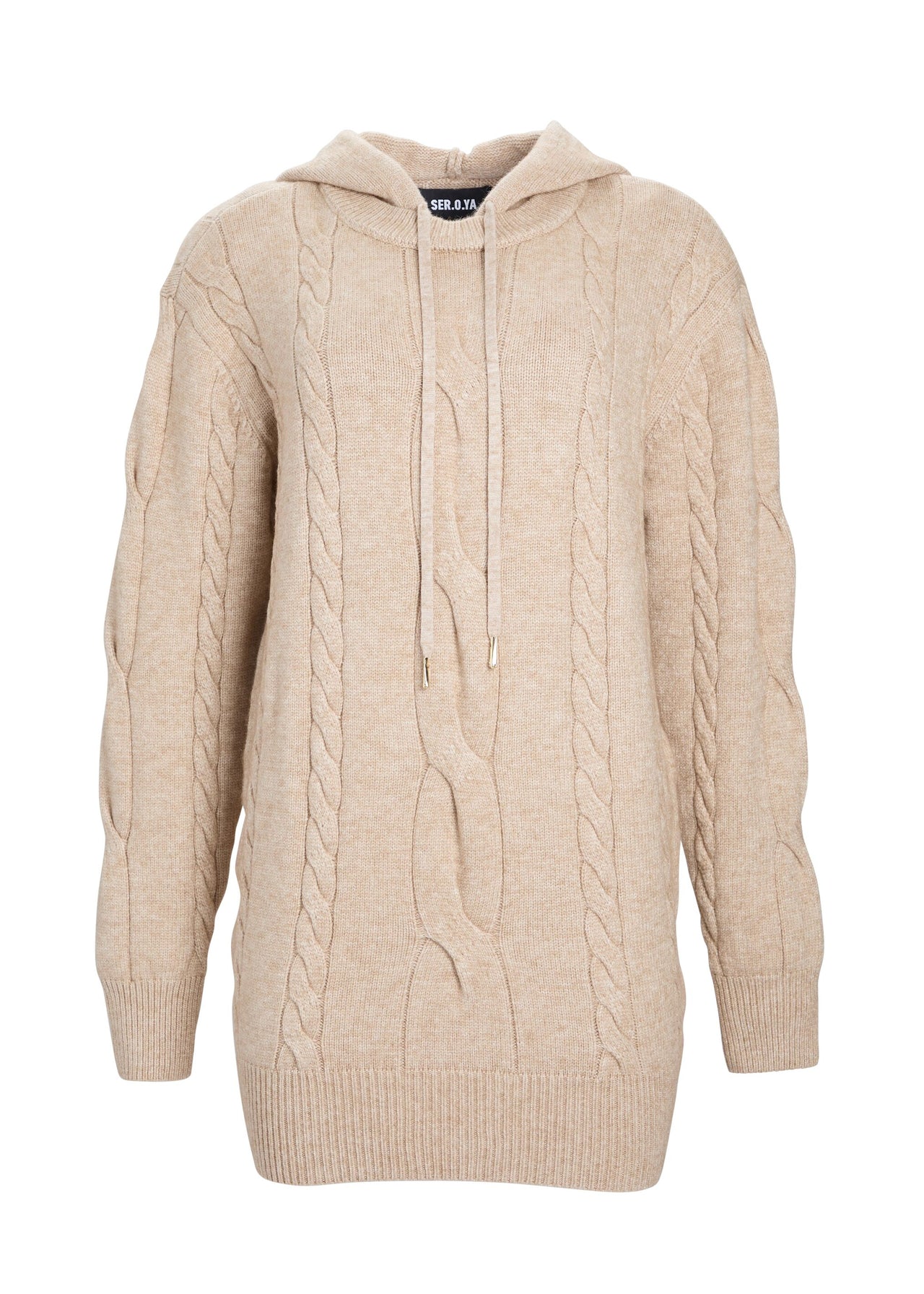 Cab Cable Knit Hoodie Dress – SER.O.YA 