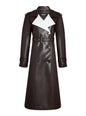 Estelle Vegan Leather Trench Coat