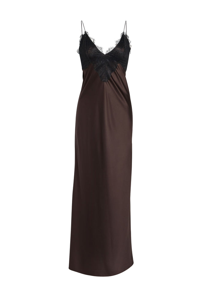 Grenache Satin Maxi Dress