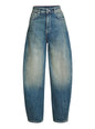 Marbel Mid Rise Barrel Jean