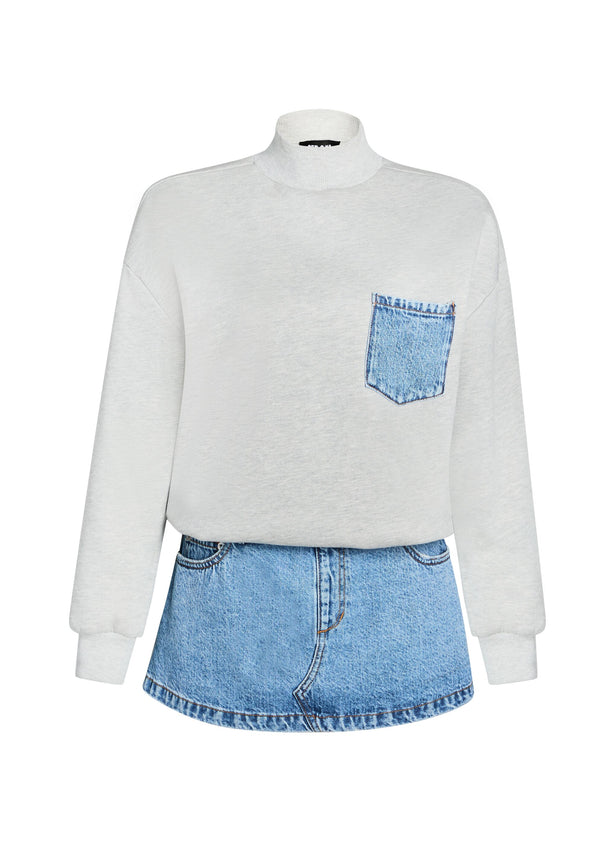 Marley Terry Denim Sweater Dress