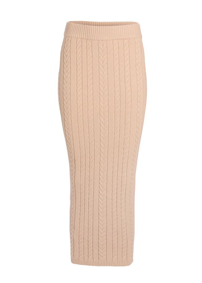 Prunella Cable Knit Skirt