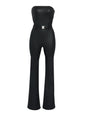 Vice Coated Denim Slim Flare Jumpsuit