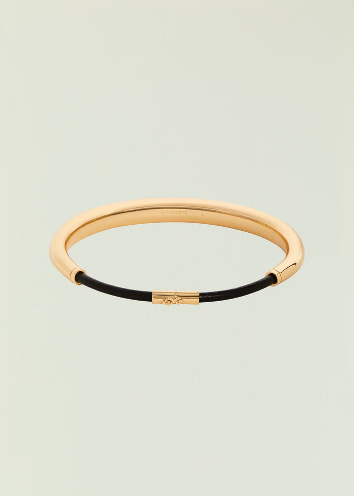 Silver Kate Choker with black leather cord and silver clasp