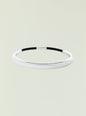 White Kate Choker with black leather cord and silver clasp thumbnail image 1 of 3