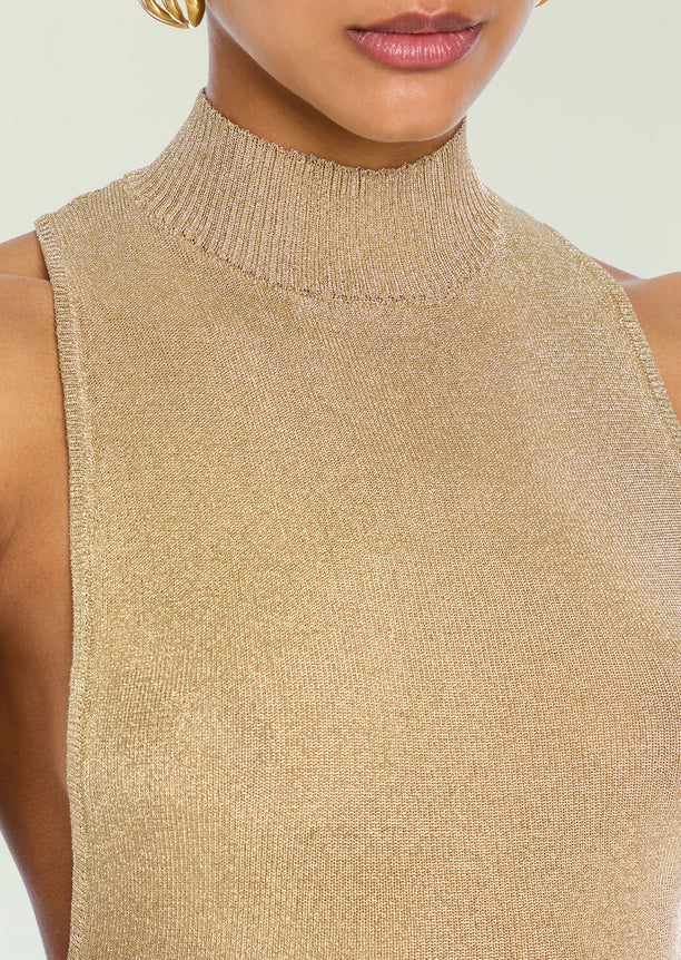 Gio Metallic Knit Mini Dress view 2