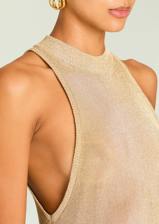 Henne Metallic Knit Maxi Dress view 2