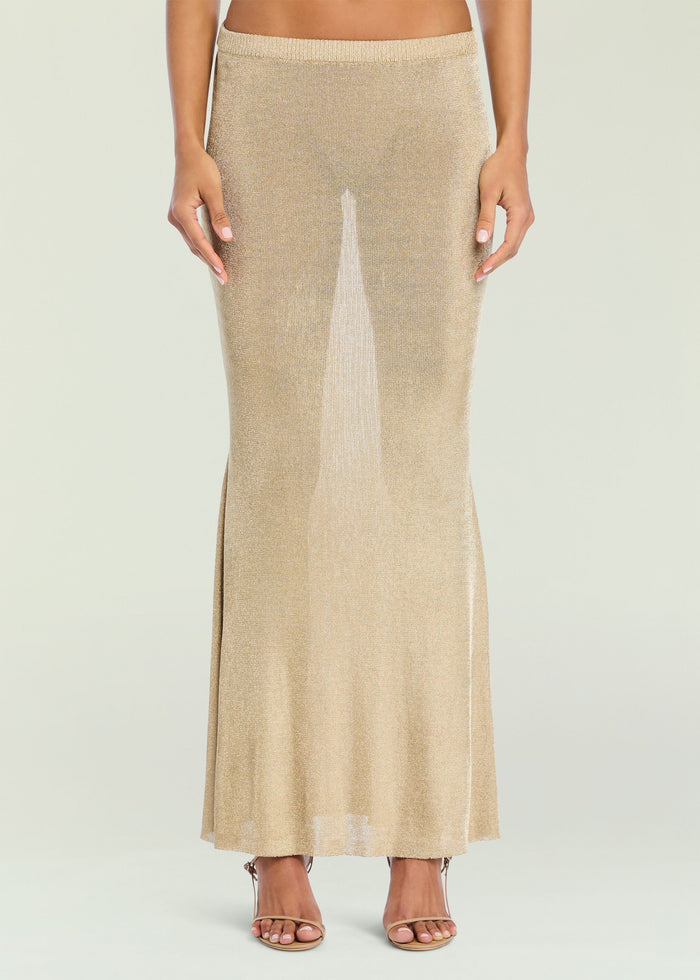 Harmony Metallic Knit Skirt