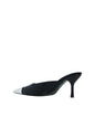 Allegra Leather Kitten Mule