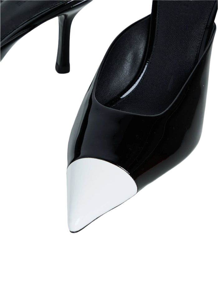 Allegra Leather Kitten Mule