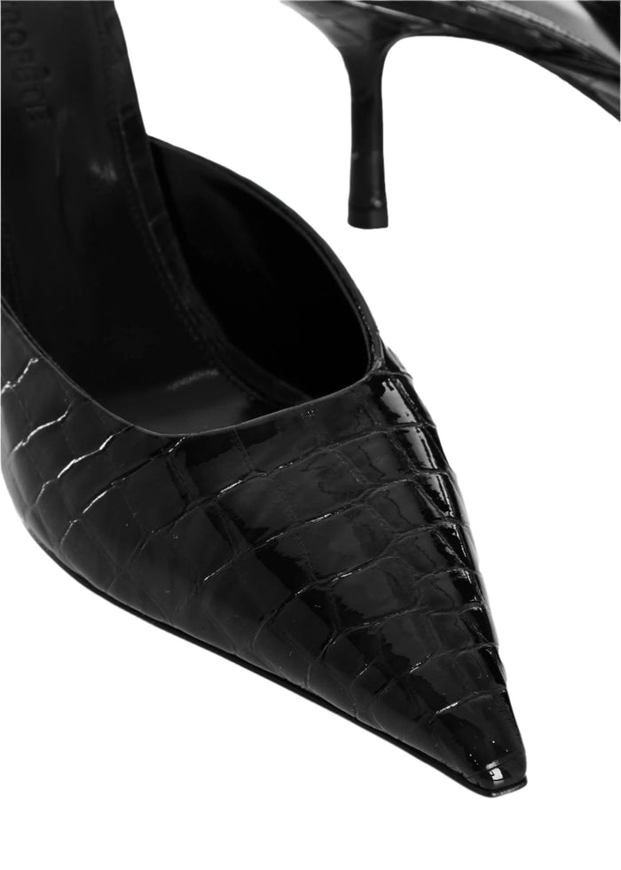Francesca Leather Kitten Mule