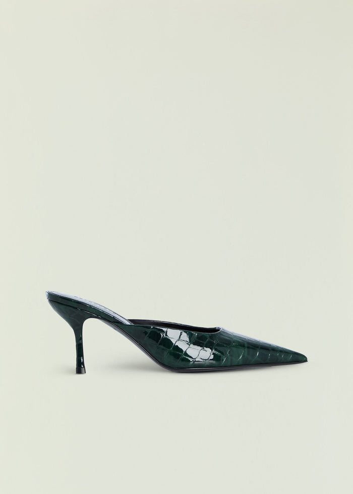 Francesca Leather Kitten Mule