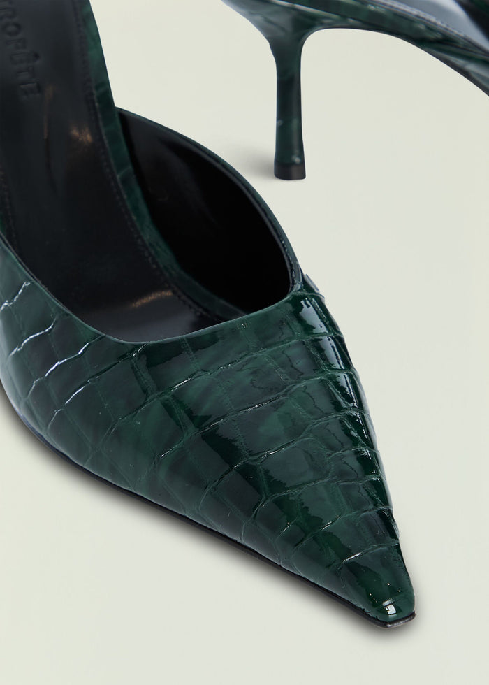 Francesca Leather Kitten Mule