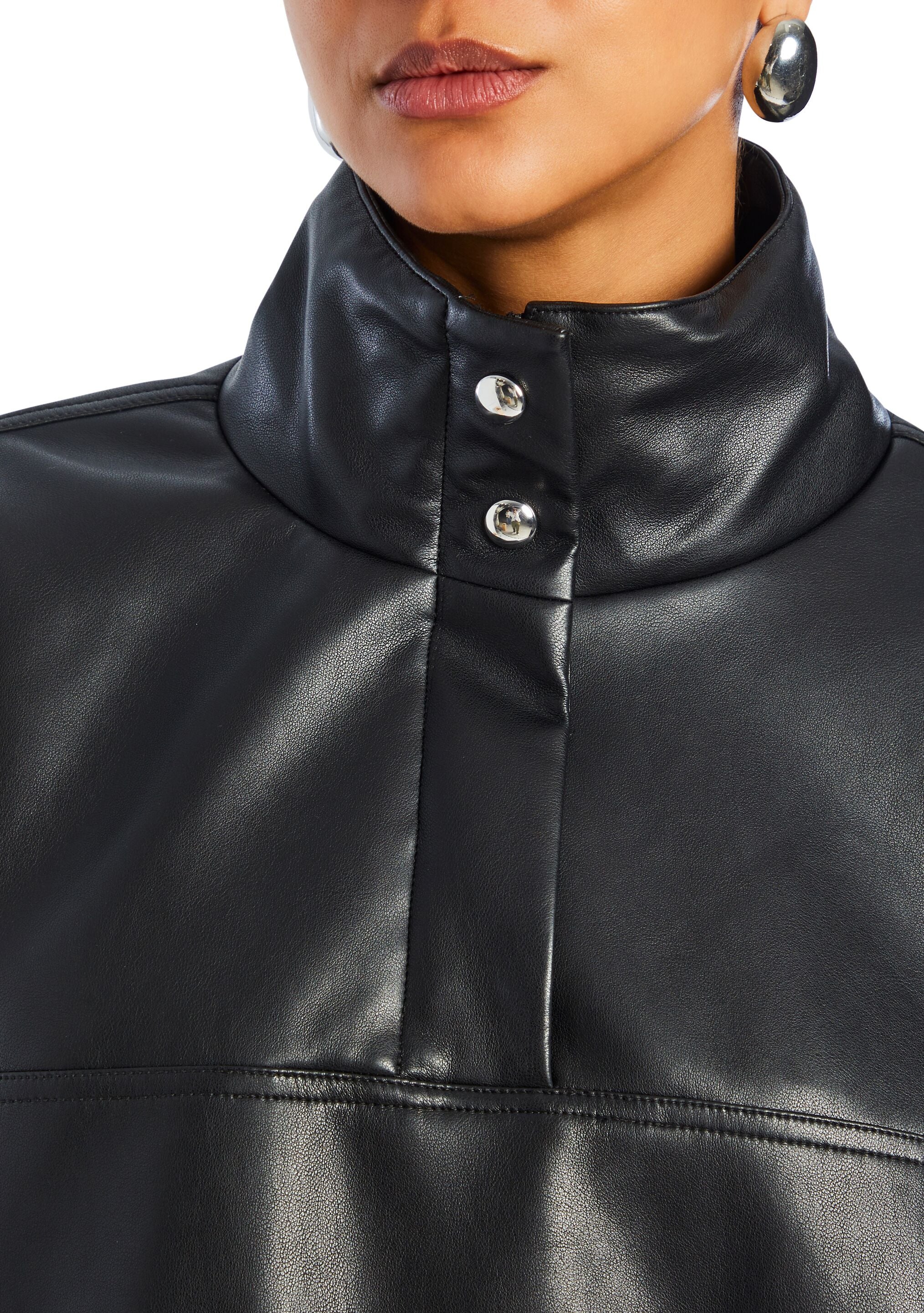 Mia Vegan Leather Pullover – SEROYA