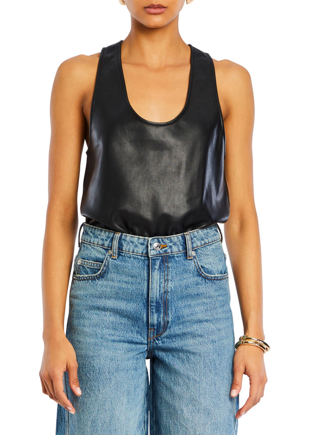 Nina Vegan Leather Bodysuit