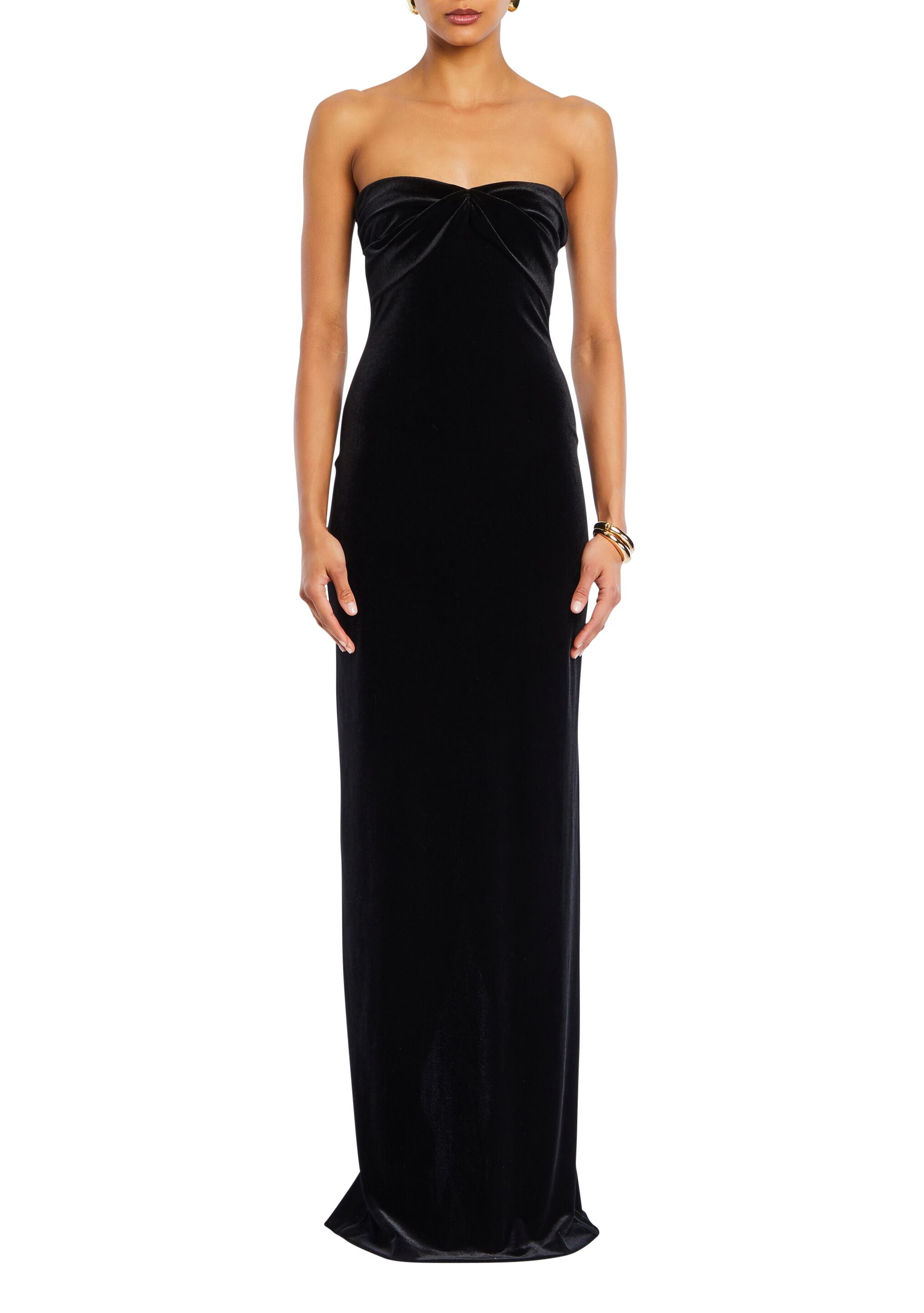 Bonjour diary Black velvet dress 4y ベロア Noela Velvet Gown – SEROYA