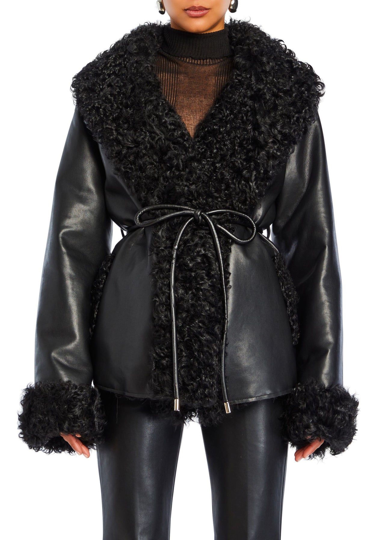 Roxanne Vegan Leather Coat