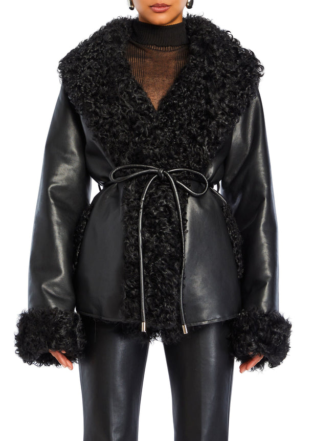 Roxanne Vegan Leather Coat