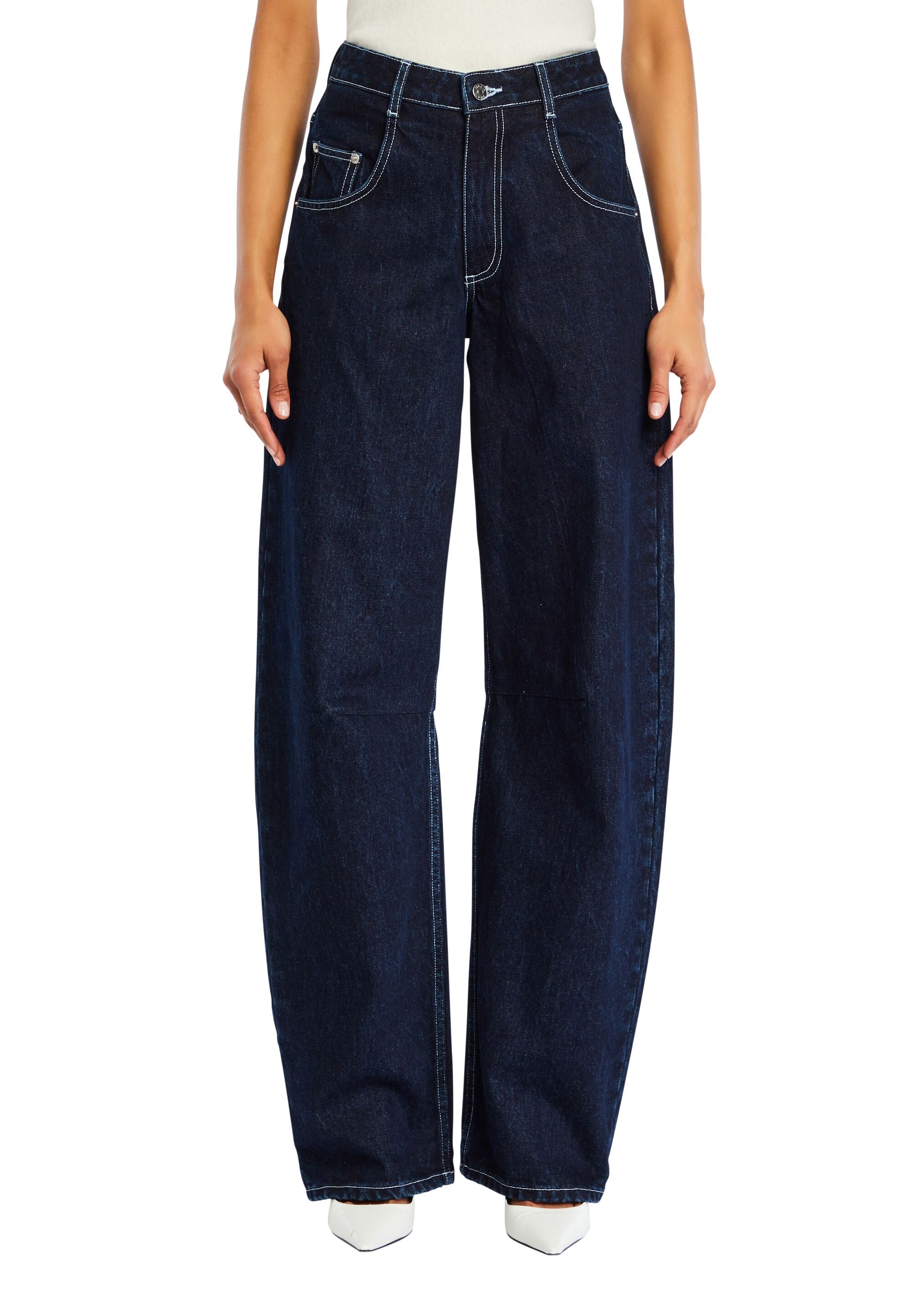 Marbel Mid Rise Barrel Jean – SER.O.YA