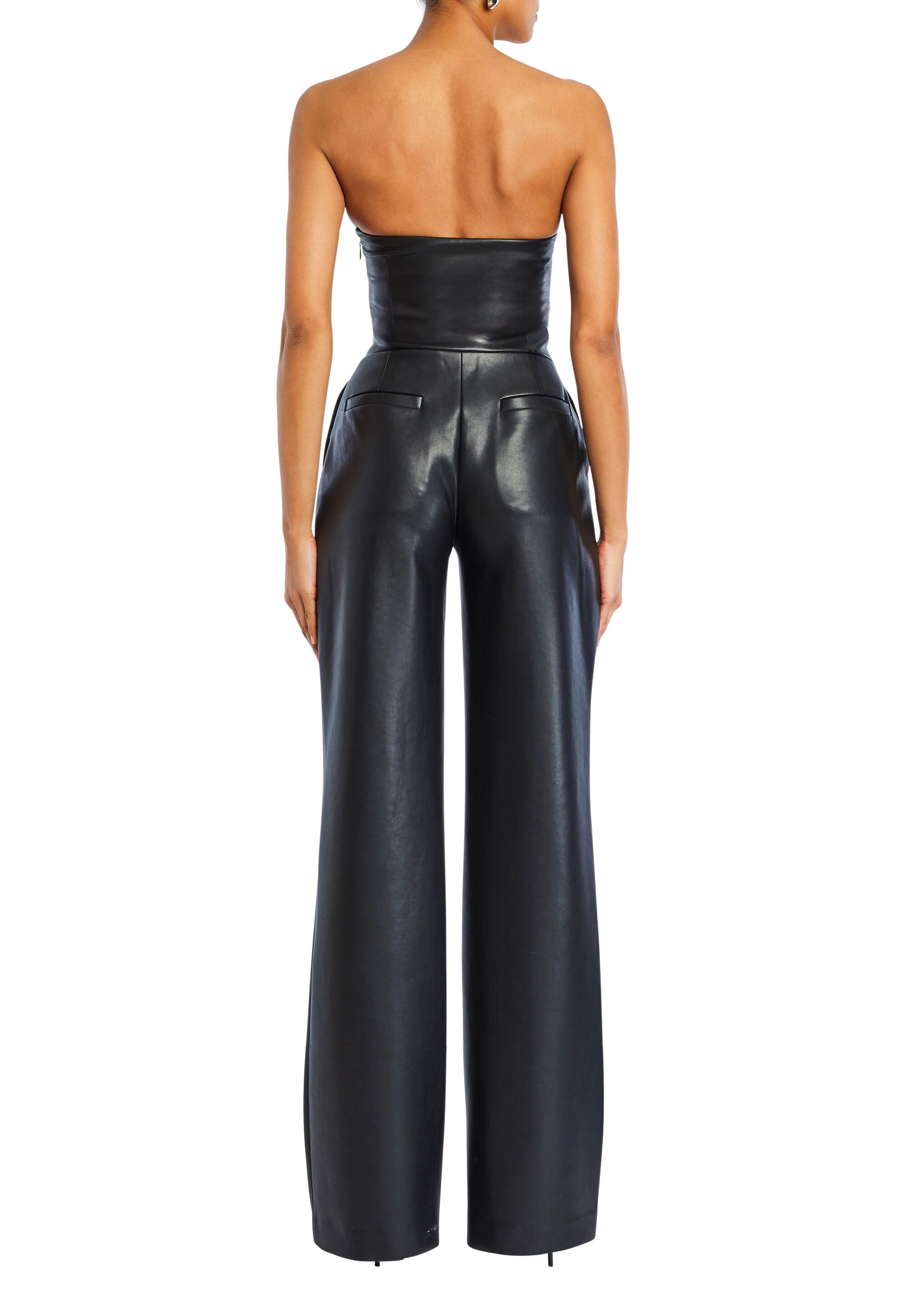 Zoe Faux Leather Jumpsuit – SEROYA