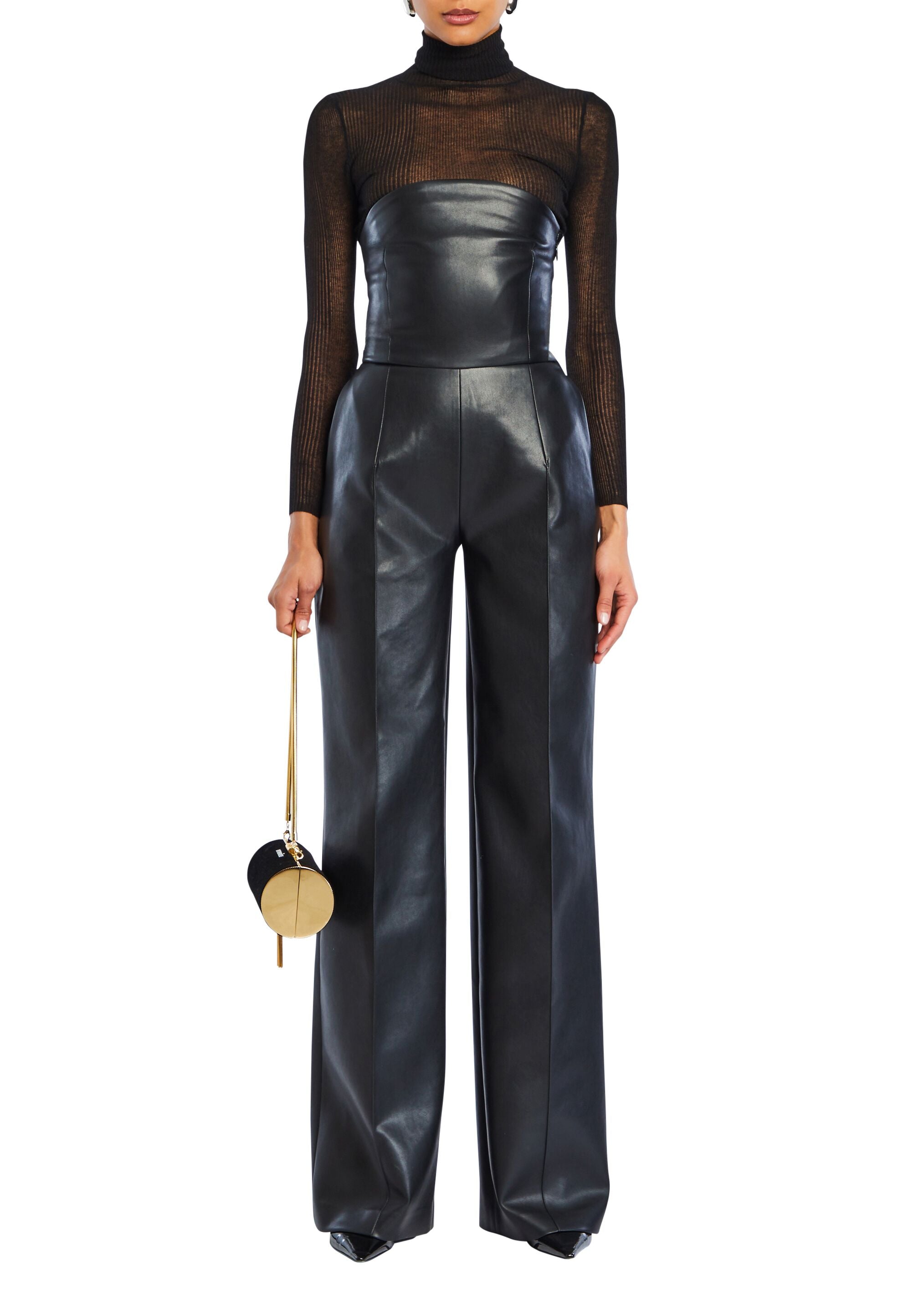 Zoe Faux Leather Jumpsuit – SEROYA
