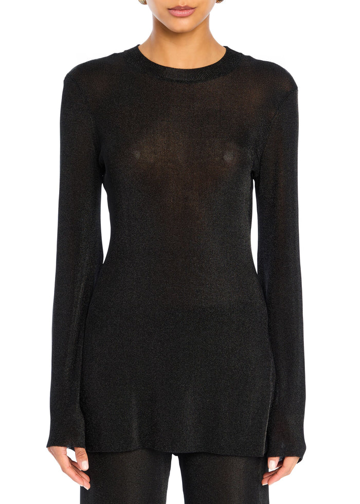 Ines Metallic Knit Top