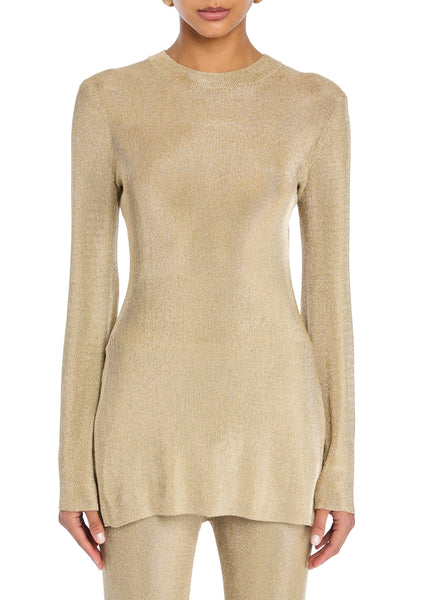 【Lia】EDDA TOP Fine Jersey Jewel Neck Top | EILEEN FISHER